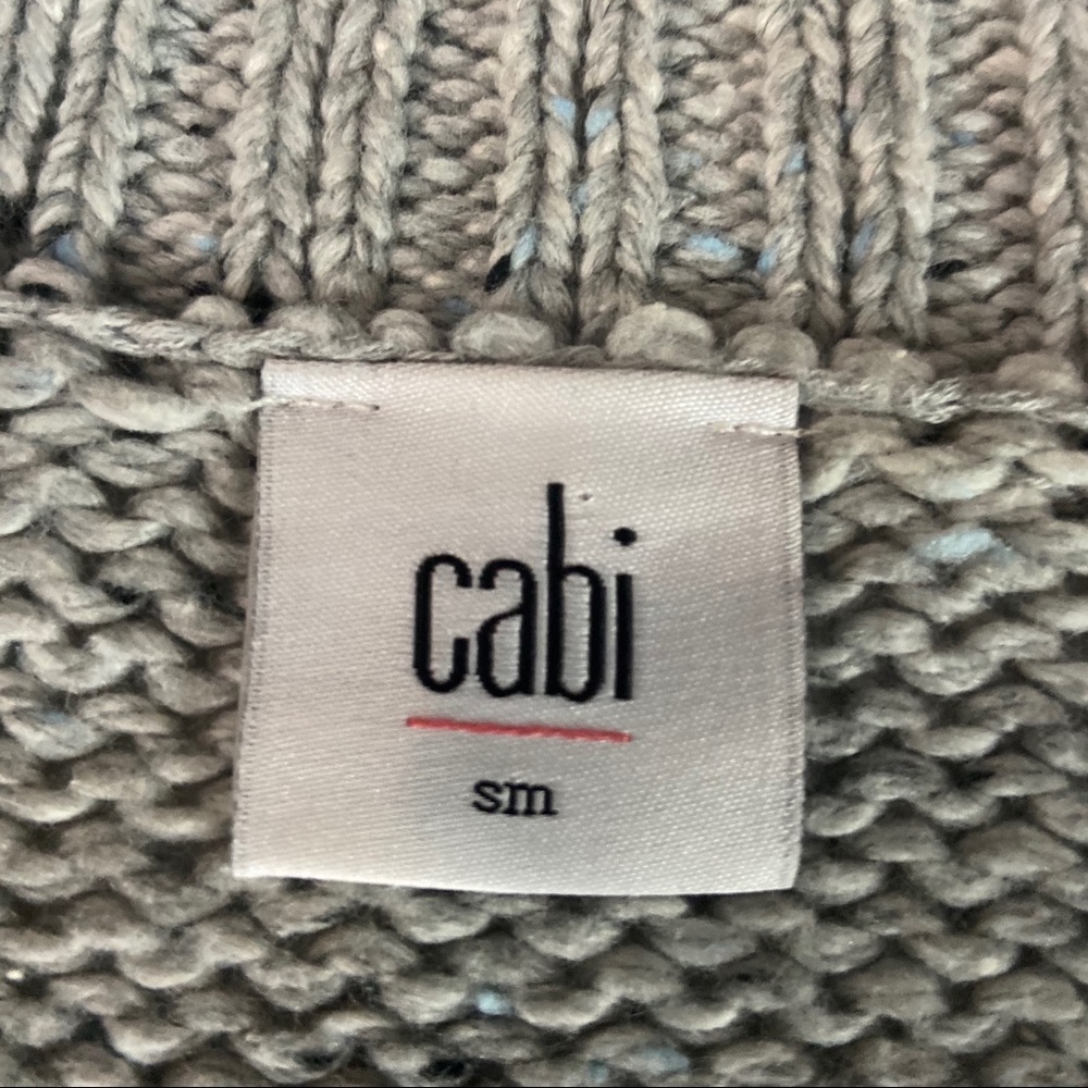 Cabi gray knitted acrylic / cotton snap cardigan S - Picture 6 of 7